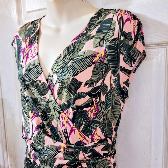 Lands End Maxi Dress Tropical Size Small 6-8 - Picture 7 of 8